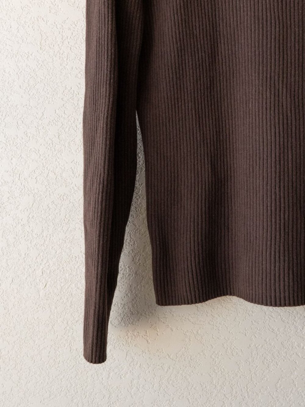 St John's Bay Sweater Womens XL Brown Ribbed V Neck Cotton Knit Pullover - Picture 13 of 14